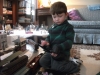 Sam prefers looking at the pieces