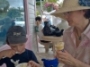 Sam and Grammy eating ice cream