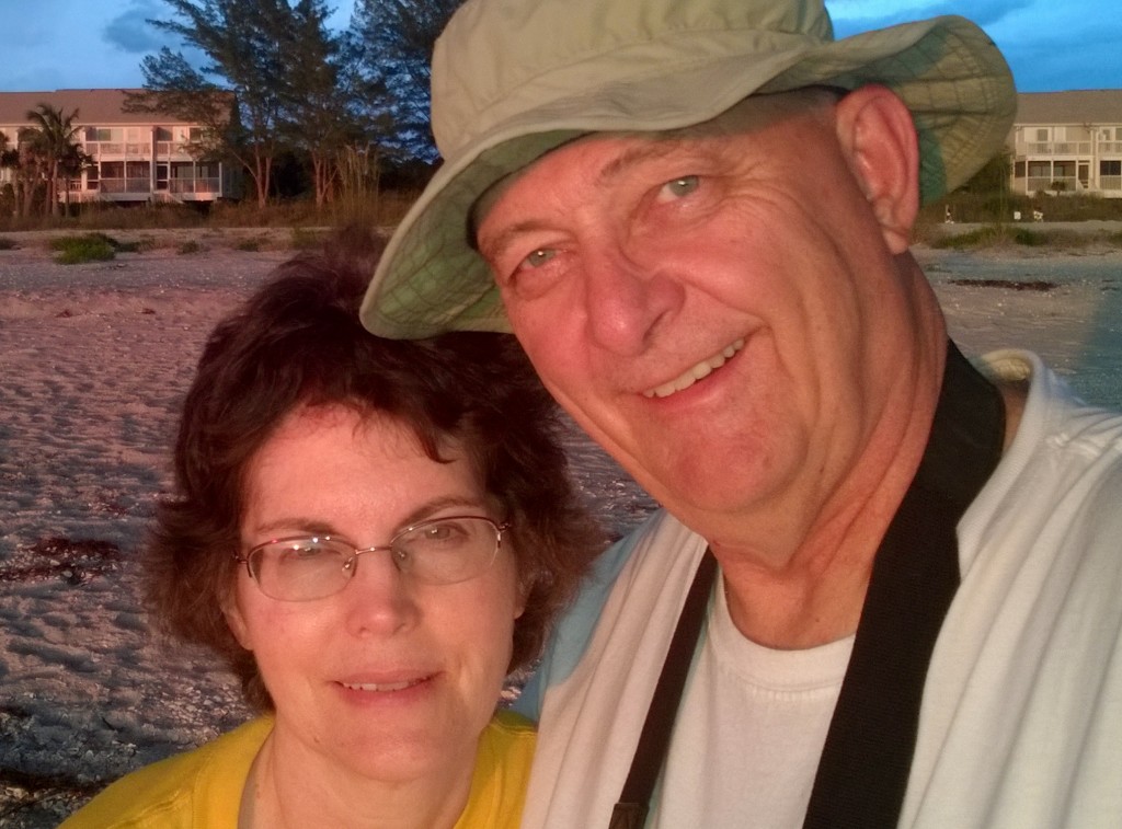 JoAnne and Kelvin walked on the white sand beach at sunset each evening