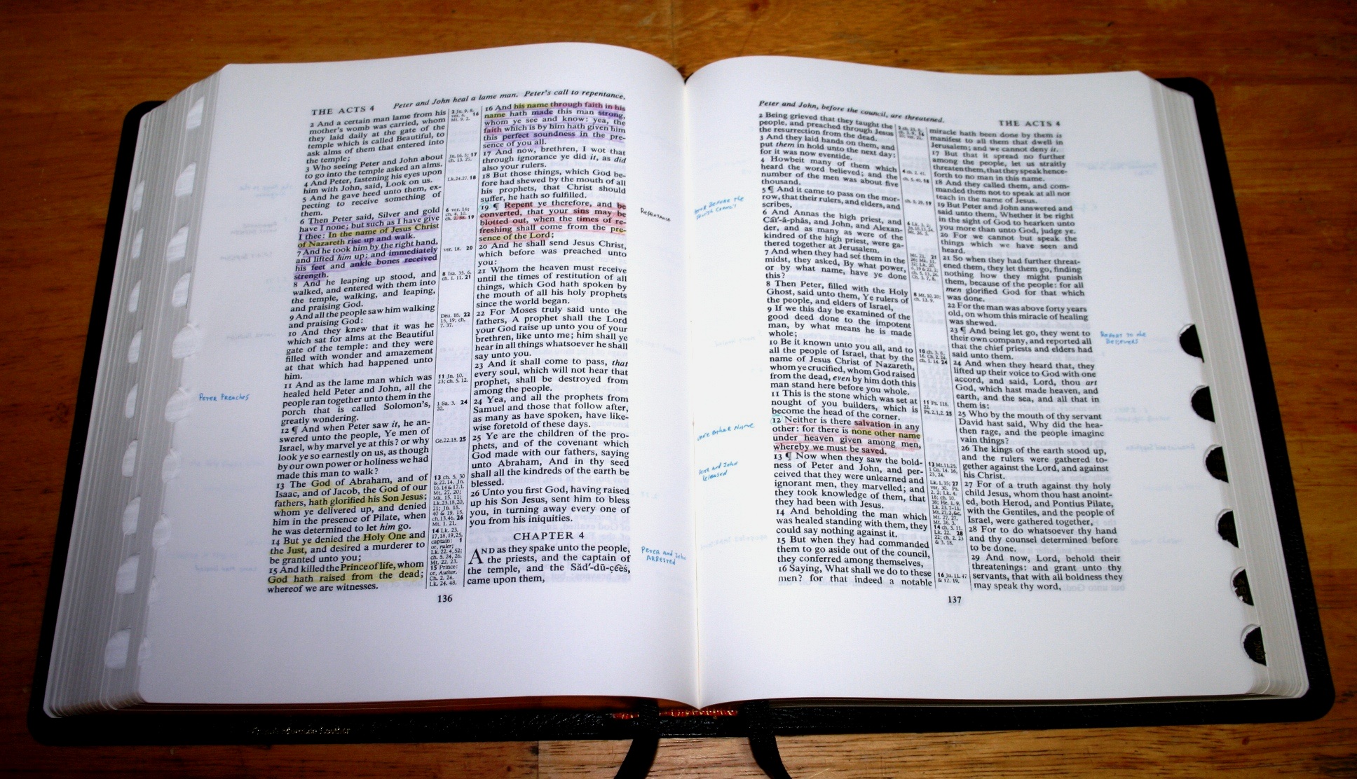 an open Bible