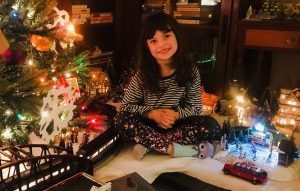 children enjoy Christmas scenes